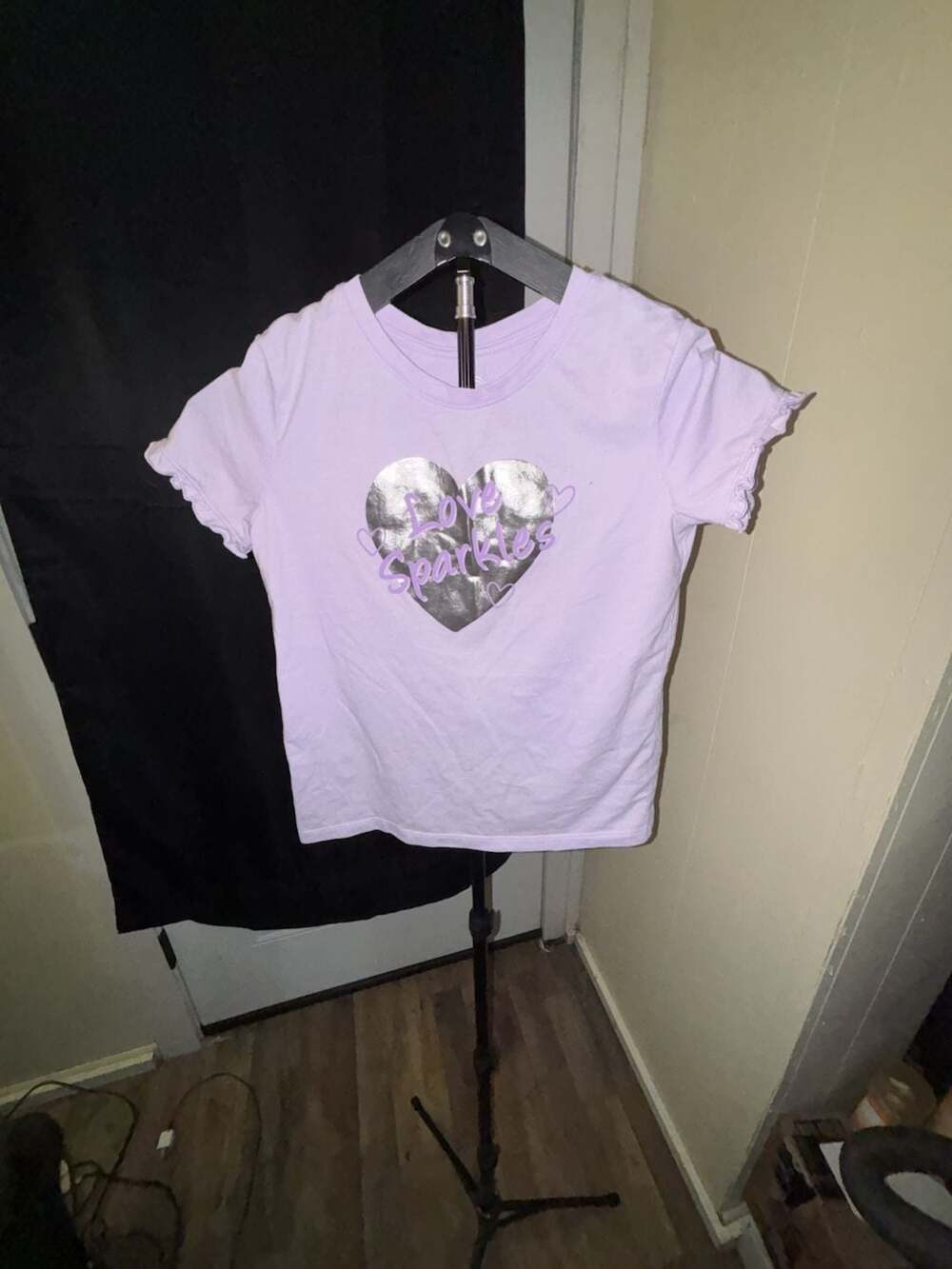 Heart Lace Short Sleeve T-Shirt